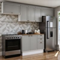 Cozinha Completa 4 Pçs 7 Pts 3 Gav Iluminata Branco/fendi