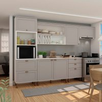 Cozinha Completa 6 Pçs 7 Pts 4 Gav Iluminata Branco/fendi