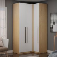 Guarda Roupa Canto 3 Pts 3 Gavs Zeus Infinity Savana/Branco