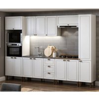 Cozinha Completa 6pçs Americana Branco/Ebano