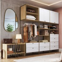 Closet 4 Portas 8 Gavetas Infinity Savana/Branco
