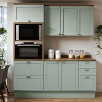 Cozinha Compacta 3 Pçs 7 Pts 4 Gav Iluminata Verde Mint/ebano