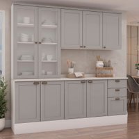 Conj Cozinha 4 Pçs 9 Pts 3 Gav Iluminata Branco/fendi
