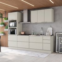 Cozinha Completa Fineze 5 Portas 8 Gavetas 100% Mdf Areia Hp - Henn