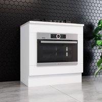 Balcão de Cozinha Americana para Forno de Embutir com Tampo 100% Mdf Branco Hp/Calcare - Henn
