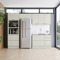 Cozinha Compacta Fineze 6 Portas 6 Gavetas 100% Mdf Areia Hp - Henn
