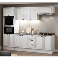 Cozinha Completa 5pçs Americana Branco/Ebano C/ Rodape