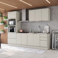 Cozinha Completa Fineze 9 Portas 4 Gavetas 100% Mdf Areia Hp - Henn