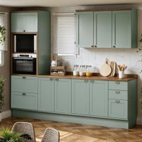 Cozinha Completa 4 Pçs 9 Pts 4 Gav Iluminata Verde Mint/ebano