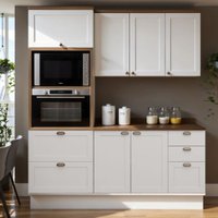 Cozinha Compacta 3 Pçs 7 Pts 4 Gav Iluminata Branco/ebano