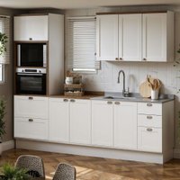 Cozinha Completa 4 Pçs 9 Pts 4 Gav Iluminata Branco/ebano