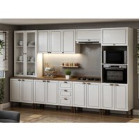 Cozinha Completa 6pçs Americana Branco/Ebano C/ Tampo