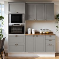 Cozinha Compacta 3 Pçs 7 Pts 4 Gav Iluminata Branco/fendi