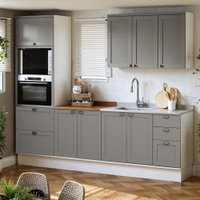 Cozinha Completa 4 Pçs 9 Pts 4 Gav Iluminata Branco/fendi