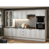 Cozinha Completa 6pçs Americana Branco/Ebano C/ Rodape