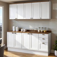 Cozinha Completa 4 Pçs 9 Pts 3 Gav Iluminata Branco/ebano
