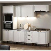Cozinha Completa 5pçs Americana Branco/Ebano