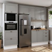 Cozinha Compacta 4 Pçs 8 Pts 4 Gav Iluminata Branco/fendi