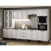 Cozinha Completa 6 Peças Americana Branco/Ebano