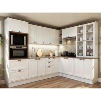 Cozinha Completa 16Pts 4Gavs s/Tpo Iluminata Branco/Ebano
