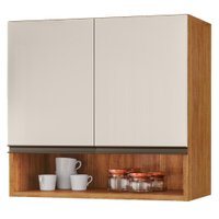 Armario Aereo 2 Portas 60 cm Islandia Cedro Areia RUDK