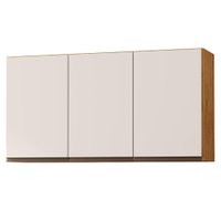 Armario Aereo 3 Portas 118 cm Suecia Cedro Areia RUDK
