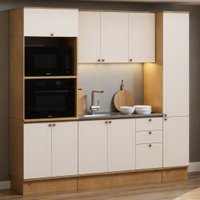Cozinha Completa 11Pts 2Gavs s/Tpo Provence Cinamomo/Off White