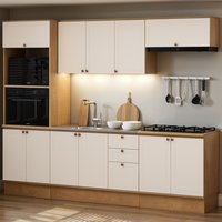 Cozinha Completa 12Pts 2Gavs s/Tpo Provence Cinamomo/Off White