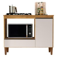 Balcao Para Forno E Cooktop 1 Porta 1 Gaveta 103 cm Dinamarca Cedro Areia RUDK