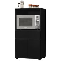 Balcao Para Microondas 1 Gaveta 2 Portas 61 cm Noruega Preto RUDK