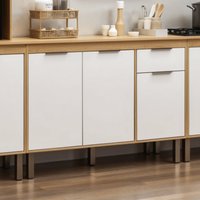 Balcão 120cm 3Pts 1Gav Madalena Cinamomo/Off White com Tampo