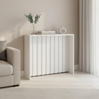 Balcão Aparador Ripado Milla Branco Carraro Sala de Estar