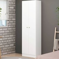 Armário Multiuso Sapateira 2 Porta 5 Prateleiras Xangai Branco