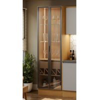 Cristaleira 2Pts Vidro Reflecta LED Áurea Cinamomo/Fendi