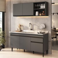 Armário Cozinha Modulada Compacta com Pia 150cm Milano Multimóveis MCR2474