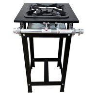 Fogão Industrial 1 Boca Dupla Cefaz Linha Diamond Baixa Pressão Grelha 40x40 P10 CFZD-034