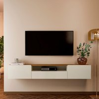 Rack para TV Até 75 Polegadas David 2 Portas 1 Gaveta Cinamomo/Off White - Artely Móveis