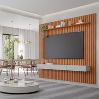 Painel para TV Até 80 Polegadas Maragogi 1 Porta 2 Gavetas 100% Mdf Cinamomo/Off White - Permobili