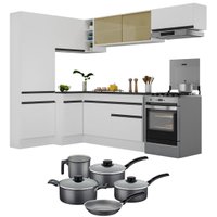 Armário de Cozinha Canto + Panela Brinde FL2087 Multimóveis