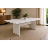 Mesa Jantar MJ2157 Madeirada 200x100cm Branco TecnoMobili