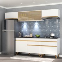 Cozinha Completa Compacta Armário Led FL2033 Veneza Multi