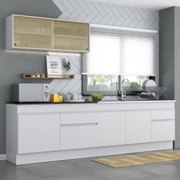 Cozinha Compacta Armário Balcão e Rodapé FL2112 Veneza Multi