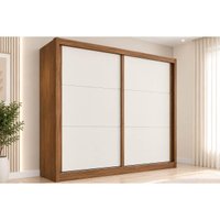 Guarda Roupa Casal 2Portas 3Gavetas Mali Castanho/Off Europa