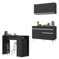 Armário de Cozinha Compacta e Bancada FL2207 Veneza Multi