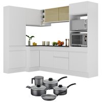 Armário de Cozinha Canto + Panela Brinde FL2085 Multimóveis