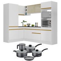 Armário de Cozinha Canto + Panela Brinde FL2084 Multimóveis