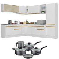 Armário de Cozinha Canto + Panela Brinde FL2100 Multimóveis