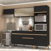 Cozinha Completa Compacta Armário Led FL2016 Veneza Multi