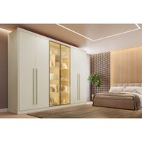 Guarda Roupa Casal 6 Portas 2Vid 6Gav Madri Off White Europa