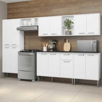 Armário de Cozinha Compacta Completa FL3157 Xangai Multi Branco